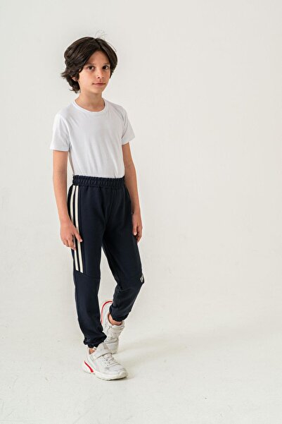 Mışıl Kids Αγόρια αθλητικά παντελόνια με ενεργό εμπριμέ ρίγες στο πλάι