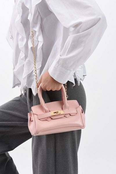 Night Γυναικεία τσάντα χεριών και ώμου Ariel Model Dusty Pink