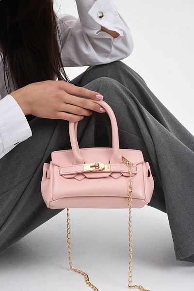Night Γυναικεία τσάντα χεριών και ώμου Ariel Model Dusty Pink