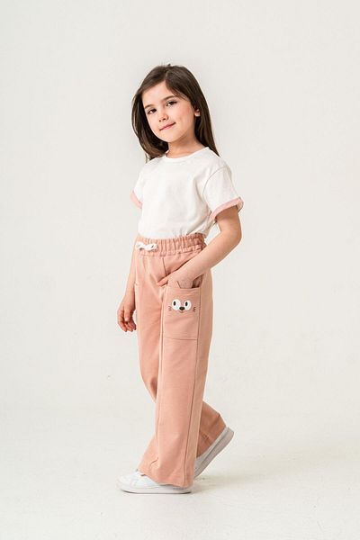 Mışıl Kids Φούτερ για κορίτσια με διπλή τσέπη με στάμπα