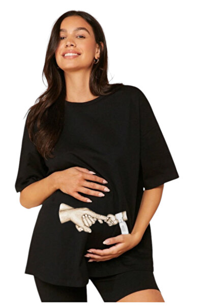 Derays تي شيرت الأمومة مطبوع عليه الأم والطفل