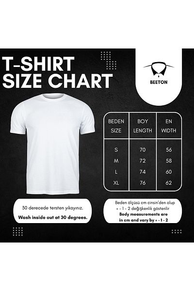 BEETON Daisies Printed T-Shirt - Printed Oversize Crew Neck Short Sleeve T-Shirt