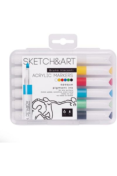 LUXE Visconti Sketch&Art Acrylic Marker 6Pcs No:22-0125 Lxshp 1055529