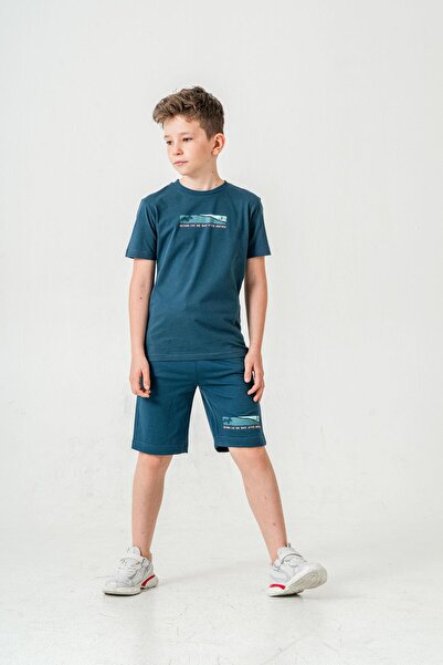 Mışıl Kids Nothing Like One Wave After Another Αγορίστικο σορτς με στάμπα - Σετ μπλουζάκι