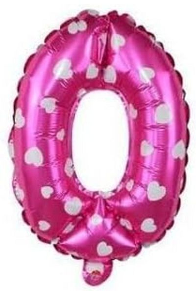 STOREMAX Ezg Marifetlerim - Number 0 Pink Foil Balloon 16 Inch 40 cm Ezsnshop 1065757
