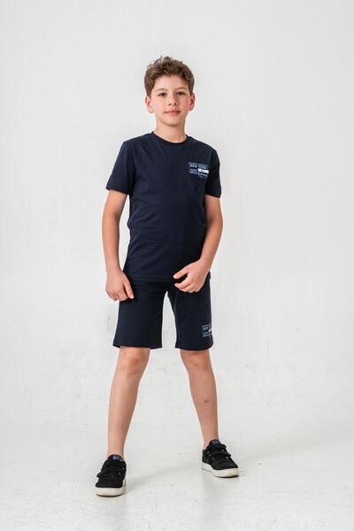 Mışıl Kids Αγορικό σορτς με στάμπα της Νέας Υόρκης - Σετ μπλουζάκι