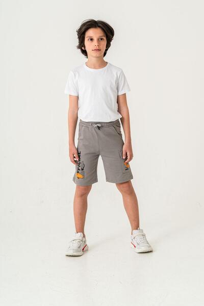 Mışıl Kids Ανδρικό παιδικό σορτς με επίσημη τυπωμένη τσέπη Cargo