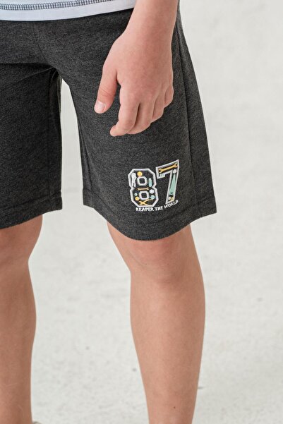 Mışıl Kids 87 Reaper the World Printed Men Kids Shorts - t Shirt Kit