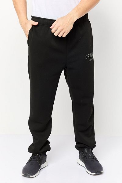Brooklyn Men Regular Fit Brand Logo Sweatpants, Black
