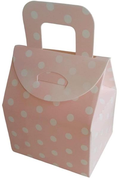 Mu Art Ahşap Mrt Bag Pink Polka Dot Box Candy Box Henna Box Turkish Delight Box 25 Pieces Art 871301