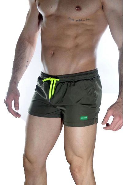 Beruflic Men's Green Mini Swimsuit Short