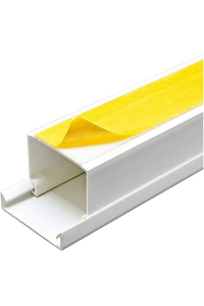 LUXE 2 Meters (60x40mm) Self Adhesive Air Conditioner Pipe Concealing Cable Tray | 2m (5 Pieces x 40cm)