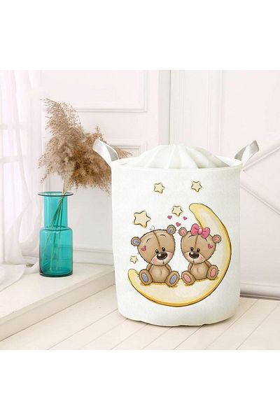 LUXE Purpose Toy Storage Box Dirty Laundry Picnic Basket Folding Organizer Felt Model 4