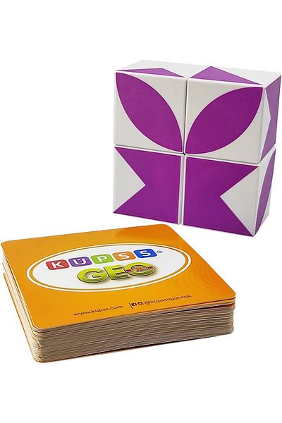 STOREMAX Ezg Geo Jr. Magnetic Visual Intelligence Cubes (40 Geometric Shape Cards - Magnetic Cubes) Ezsn