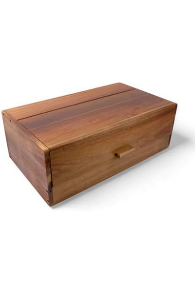 LUXE Acacia Bread Box Bread Cabinet 40 * 23 * 14cm, Bread Basket Chest, Bread Bowl, Multi-Purpose