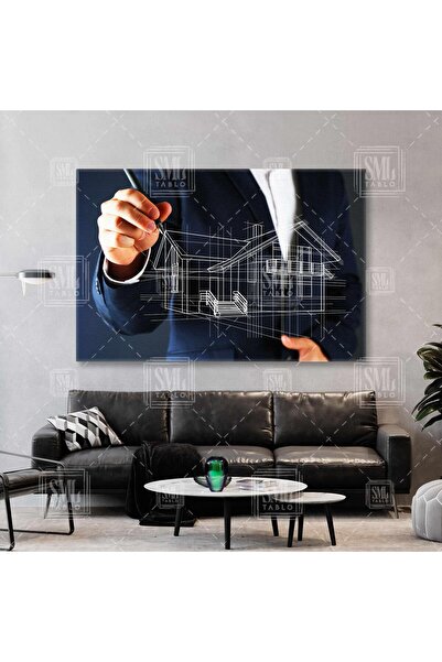 SML TABLO Mimarlık Ofisi İnşaat Mühendisliği Bina Tasarım Yatay Kanvas Tablo
