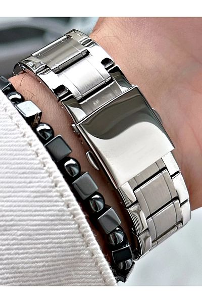 Ferrucci Function Function Luxury Men's Wristwatch with Gift Pack and Hematite Bracelet
