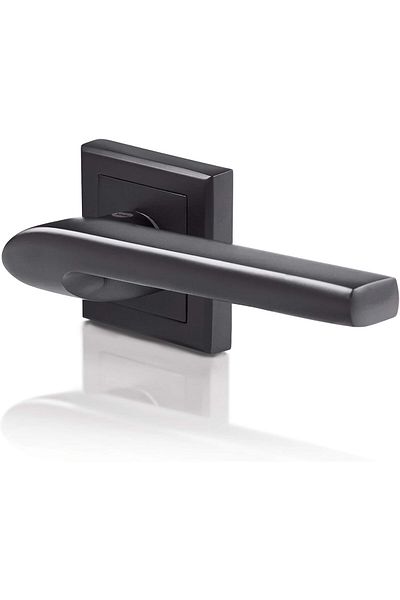 STOREMAX Ezg Siena Series 35-Zr-8X8-A002-Kt-56-11 - Room Type Handle with Rosette - Black Matte Finish - Parts Dah