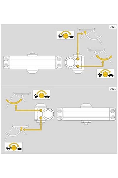 STOREMAX Ezg Door Hydraulic 300 Series Narrow Type Mounting Adjustable (2-4) (40-80 kg) Door Spring, Black Ezsnshop