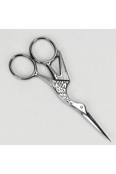 STOREMAX Sbl Showcase Stork Shaped Silver Color Promise and Engagement Scissors Sblshp 1064356