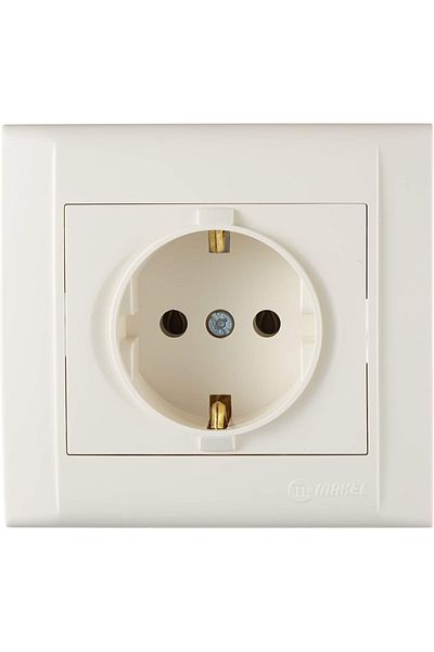 STOREMAX Sbl Laurel Grounded Socket, Cream Sblshp 1064356
