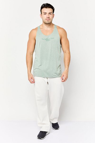 New Balance Men Athletic Fit Sleeveless Running Vest, Sage Green