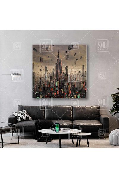 SML TABLO Στολή σε καμβά του μελλοντικού City Chaotic City Chaos Square