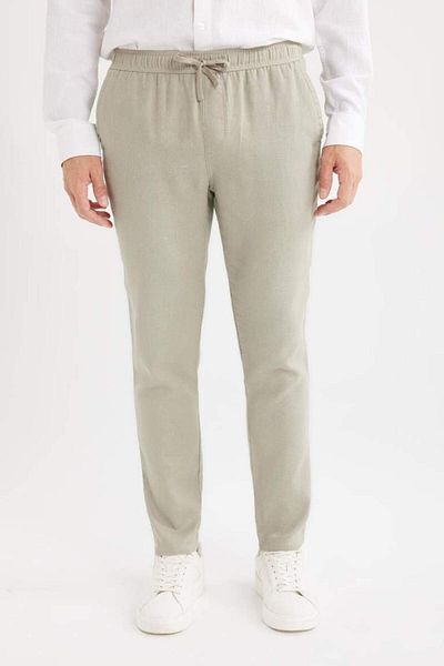 DeFacto New Season Summer Jogger Linen Straight Leg Trousers