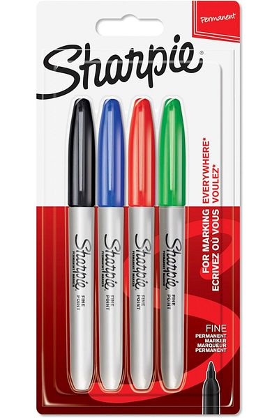 LUXE Permanent Felt Pen, Fine Tip. 4Pcs Lxshp 1055529