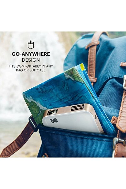 Kodak Kodak RODPJS350 Pico Video Projector, FHD DLP, 350 lumens, White