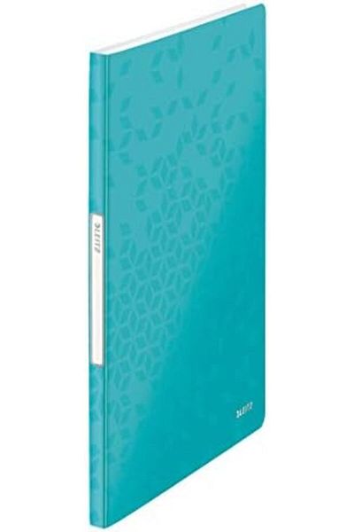 LUXE WOW A4 Presentation File, Metallic Ice Blue, 20 Transparent Pouches, 40 A4 Pages Capacity, 46310051 LX