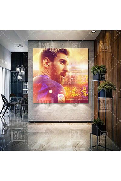 SML TABLO Lionel Messi Αργεντινή Βαρκελώνη Ποδόσφαιρο Τετράγωνος Πίνακας Καμβά