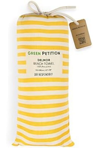 Mu Art Ahşap Mrt Petition 100% Recycled Beach Towel (100 X 180 Cm, Ocher) Art 871301