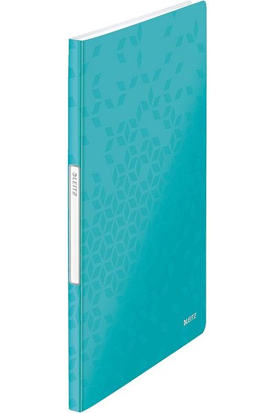 LUXE WOW A4 Presentation File, Metallic Ice Blue, 20 Transparent Pouches, 40 A4 Pages Capacity, 46310051 LX