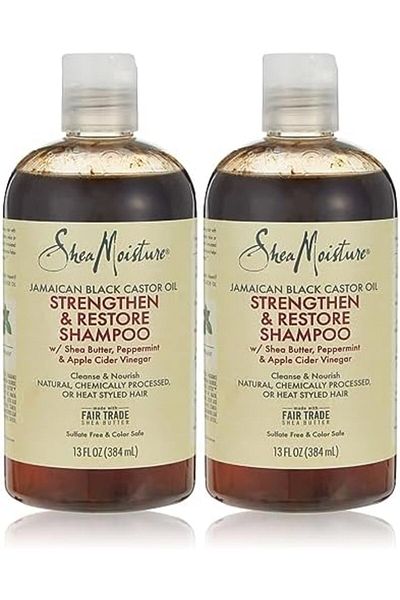 Shea Moisture Jamaican Black Shampoo Strengthen/Grow 13 Ounce (384Ml) (2 Pack)