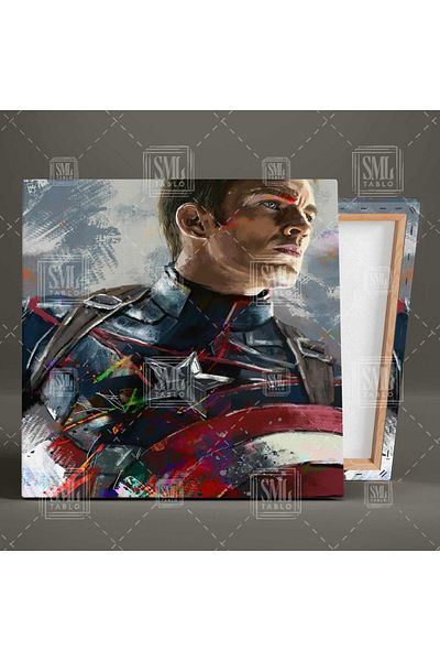 SML TABLO Τέχνη σε καμβά τετράγωνο Captain America Superhero