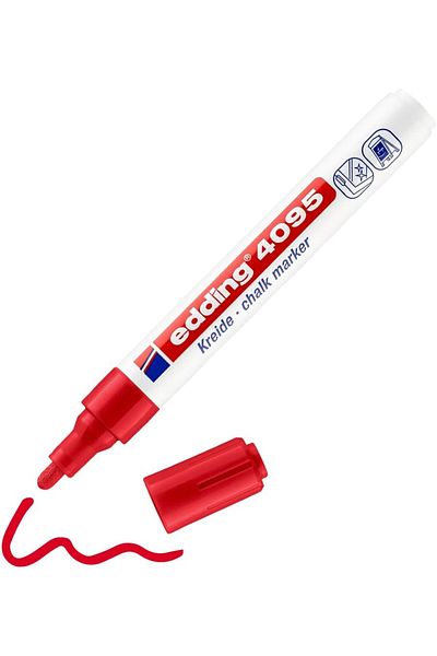 LUXE 4095 chalk pen - red - 1 chalk pen - 2-3 mm round tip LXSHP 1055529