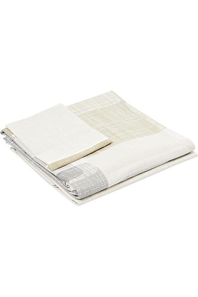 LUXE Cotton Domino Duvet Cover Set Brown Single Lxshp 1055529