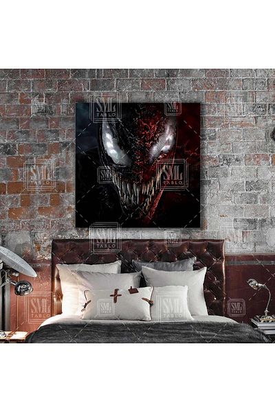 SML TABLO Venom Poisoned Rage Elephant Art Creature Decor Τετράγωνος πίνακας σε καμβά