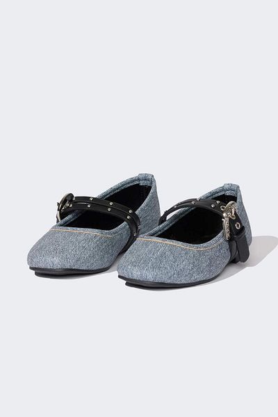 DeFacto Girl's Flat Sole Jean Look Ballerinas D8898A825Sm