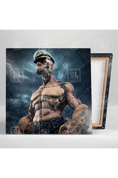 SML TABLO Pictură verticală pe pânză Pictură realistă Popeye Strong Sailor