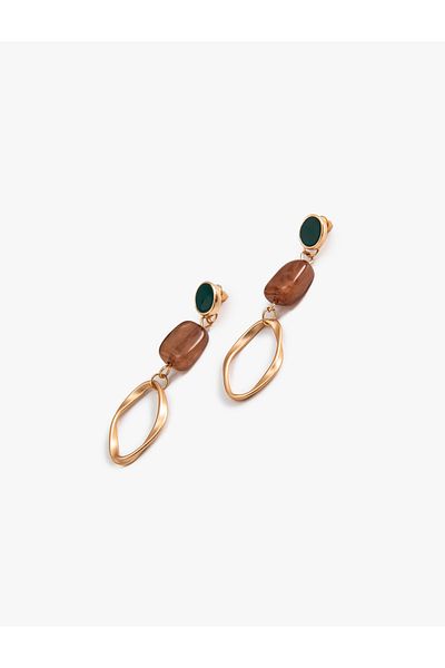 Koton Colorful Jewelled Dangle Earrings