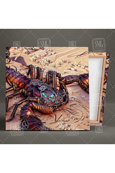 SML TABLO Inteligență artificială Scorpion Desert Animal Scorpion Pictură pătrată pe pânză