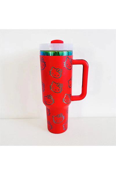 Choice Yellow Anime Sanrio Hello Kitty Thermos Mug Stainless Steel Portable Large Capacity Water Cup Travel