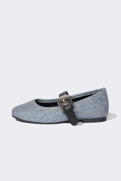 DeFacto Girl's Flat Sole Jean Look Ballerinas D8898A825Sm