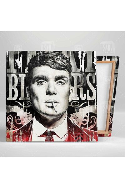 SML TABLO Peaky Blinders Thomas Shelby Legend Τηλεοπτική σειρά Χαρακτήρας Τετράγωνος πίνακας σε καμβά