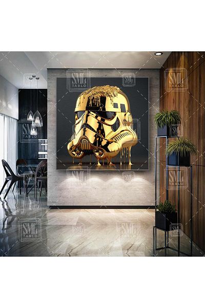 SML TABLO Film Legendă Brodat Lemn Art Deco Darth Wader Mască Masca Pătrată Pictură pe pânză