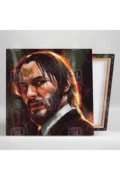 SML TABLO John Wick Legend Movie Character Portrait Square Canvas Print