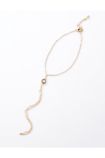 Kayra Shiny Stone Shahmeran Bracelet Gold