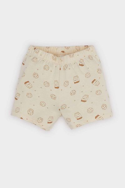 DeFacto Baby Boy Pajama Set Patterned Short Sleeve Combed Cotton Top Elastic Waist Shorts E1187A525Hs